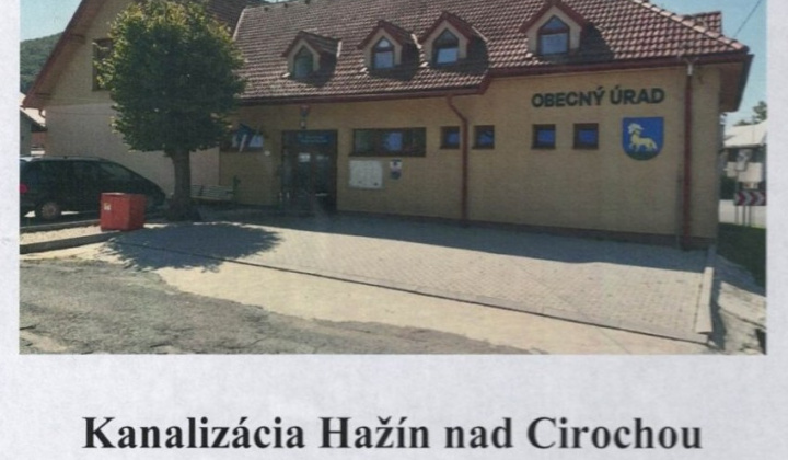 Fotka - Kanalizácia obce Hažín nad Cirochou