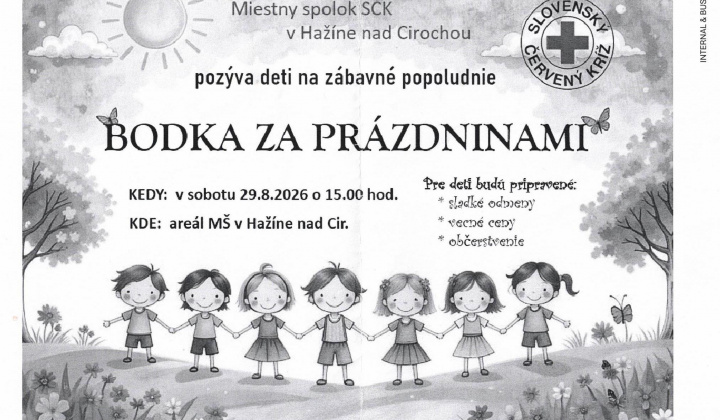 Fotka -  BODKA ZA PRÁZDNINAMI